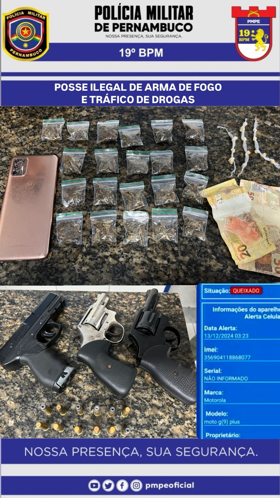 PM prende um homem e dois menores com drogas e armas 1 PM prende um homem e dois adolescentes com drogas e armas - Foto: PMPE