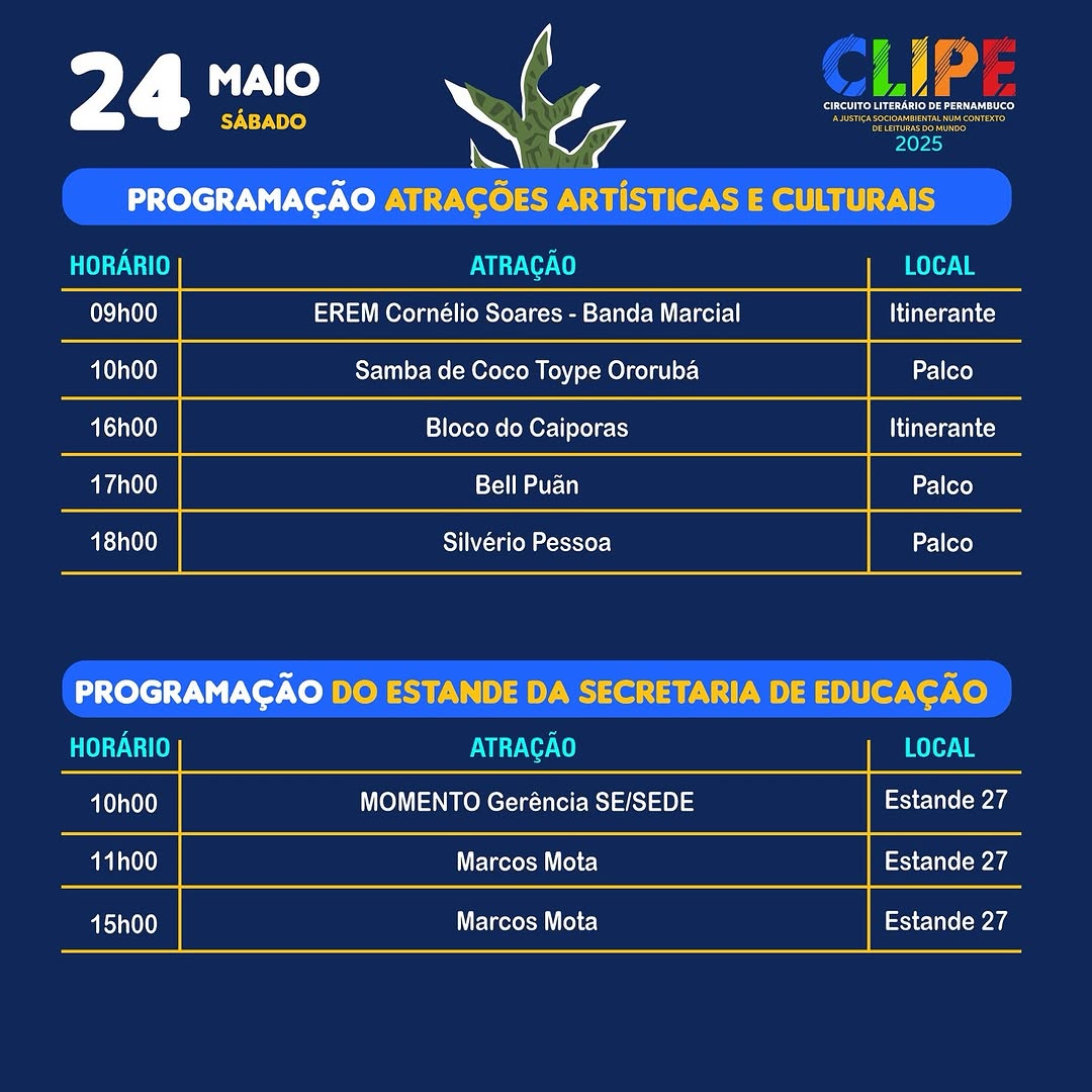 Na próxima semana, ST recebe grandes artistas de PE na Clipe 2025