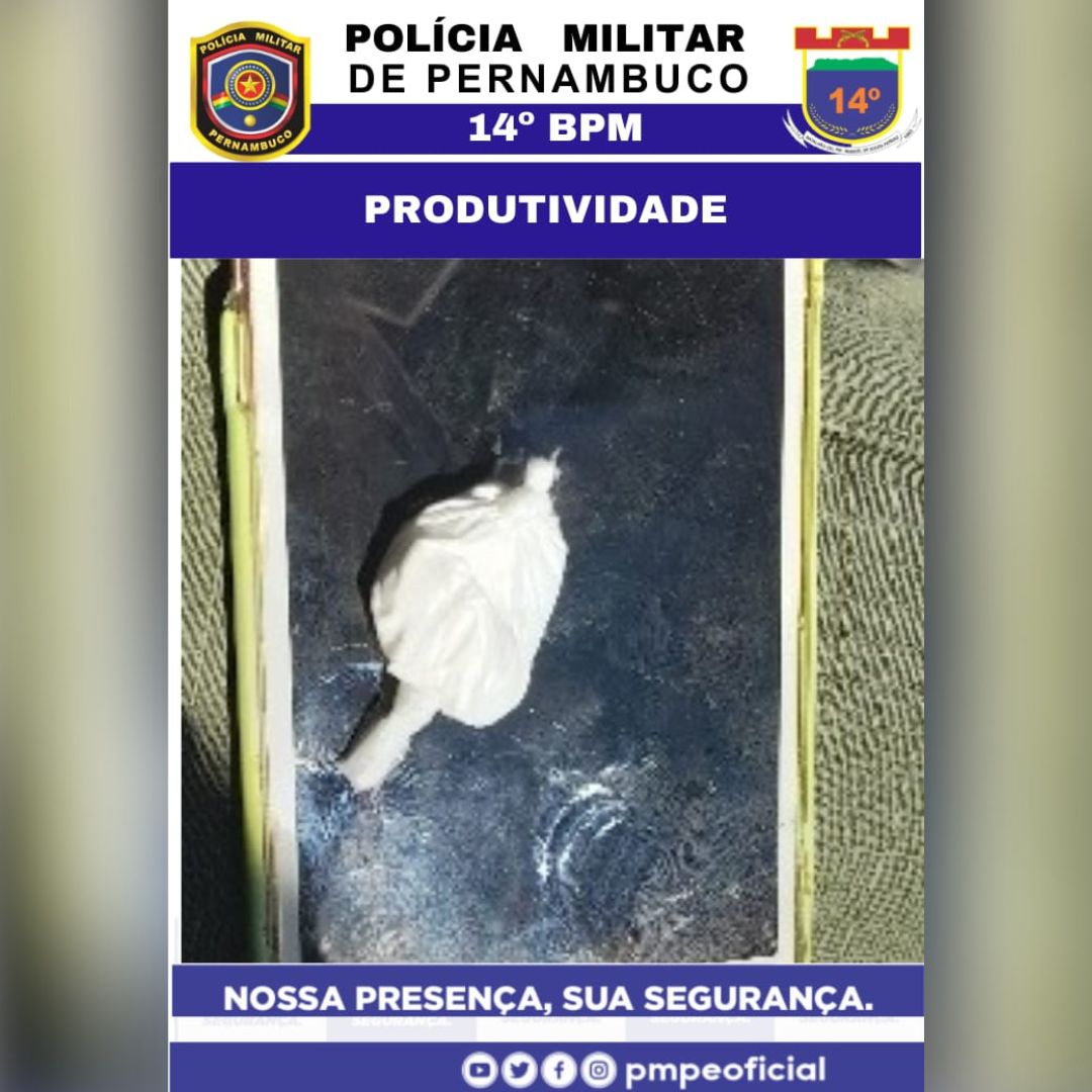 Homem é flagrado com cocaína após tentar despistar polícia 1 Homem é flagrado com cocaína após tentar despistar polícia