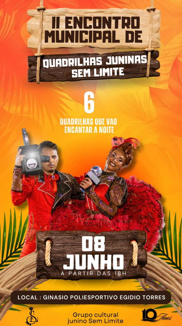 2º Encontro de Quadrilhas Juninas vai reunir dezenas de pessoas em ST