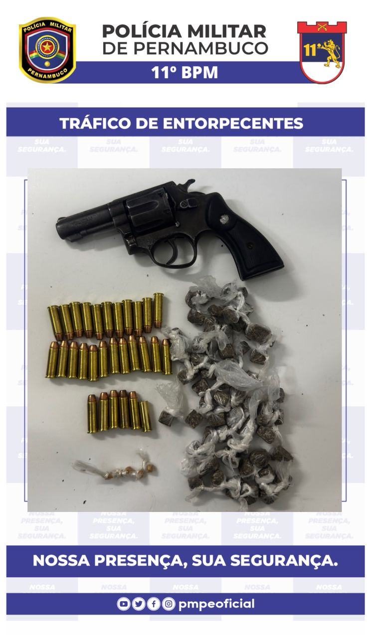 Polícia Militar prende dupla com armas e drogas 1 Polícia Militar prende dupla com armas e drogas - Foto: Divulgação
