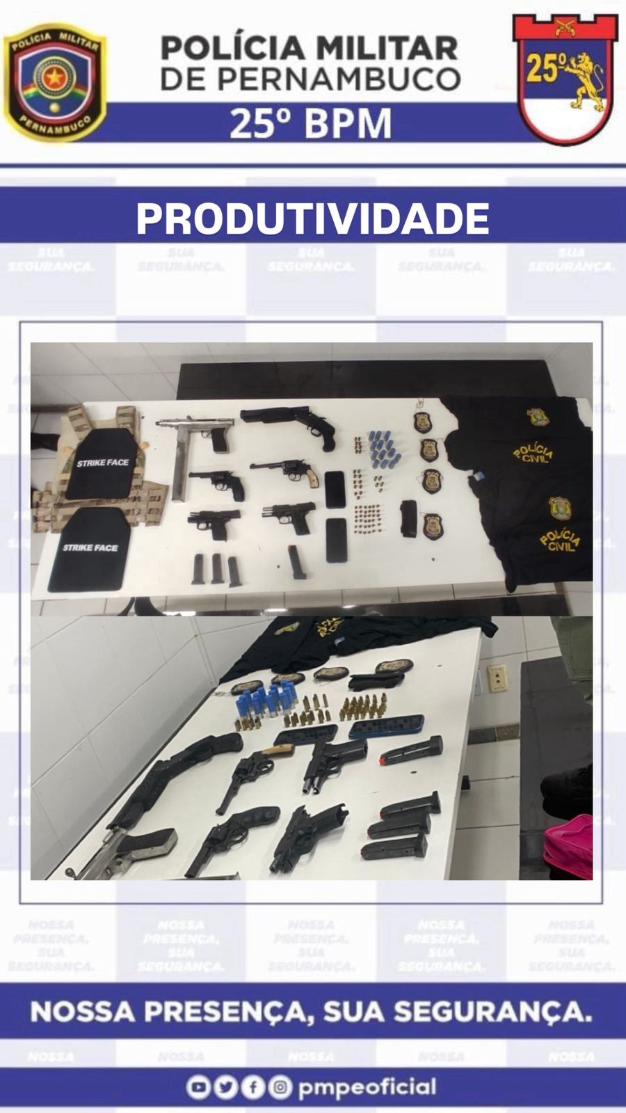 PM interrompe sequestro e apreende armas e munições 1 PM interrompe sequestro e apreende armas e munições - Foto: Divulgação/PMPE