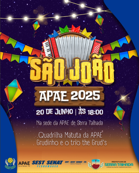 APAE Serra Talhada realiza seu tradicional São João nesta sexta (20)