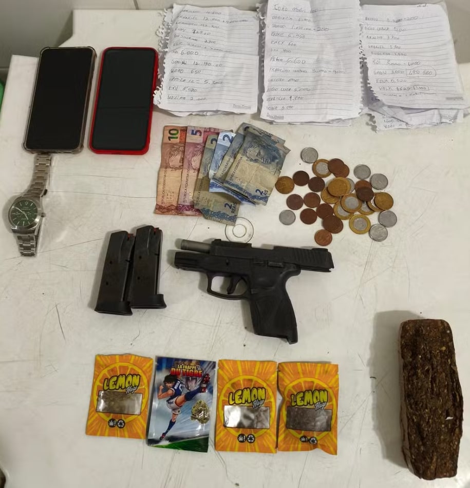 Integrante do PCC é preso no Sertão com droga e arma - Foto: PF /Divulgação