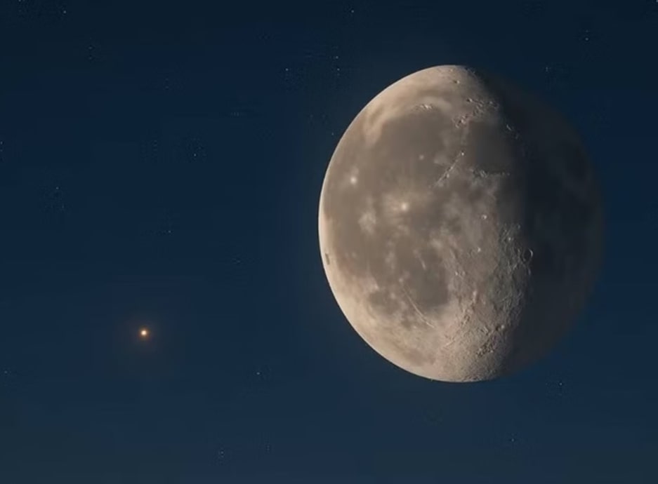 Brilho no céu: Marte se alinhará à Lua nesta 2ª; saiba como observar - Foto: Urânia Planetário