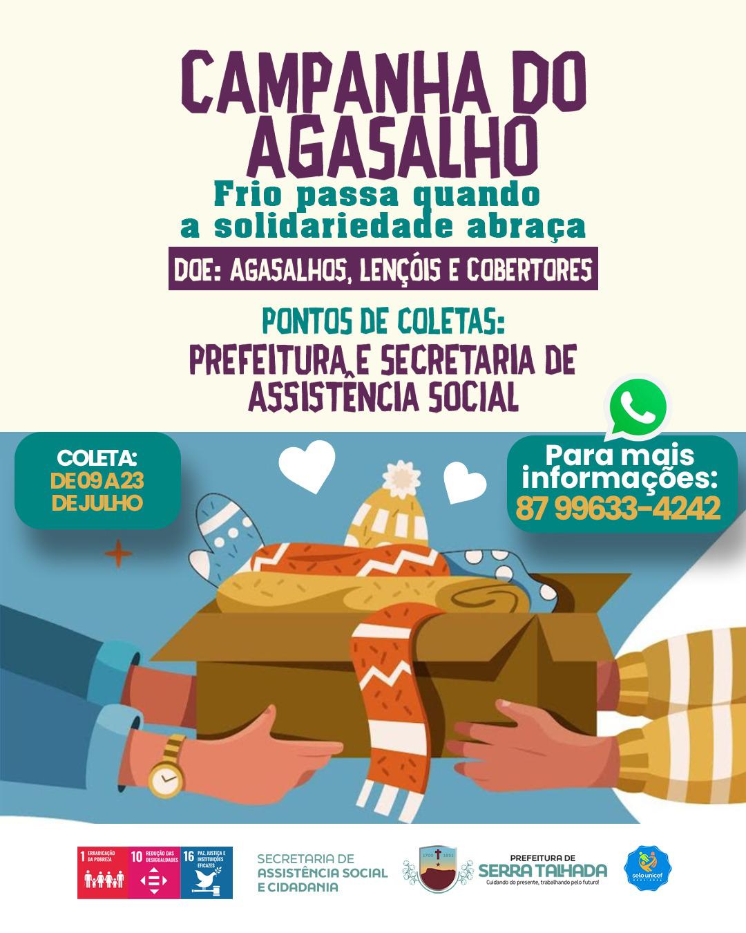 Prefeitura promove Campanha do Agasalho em ST; saiba como ajudar