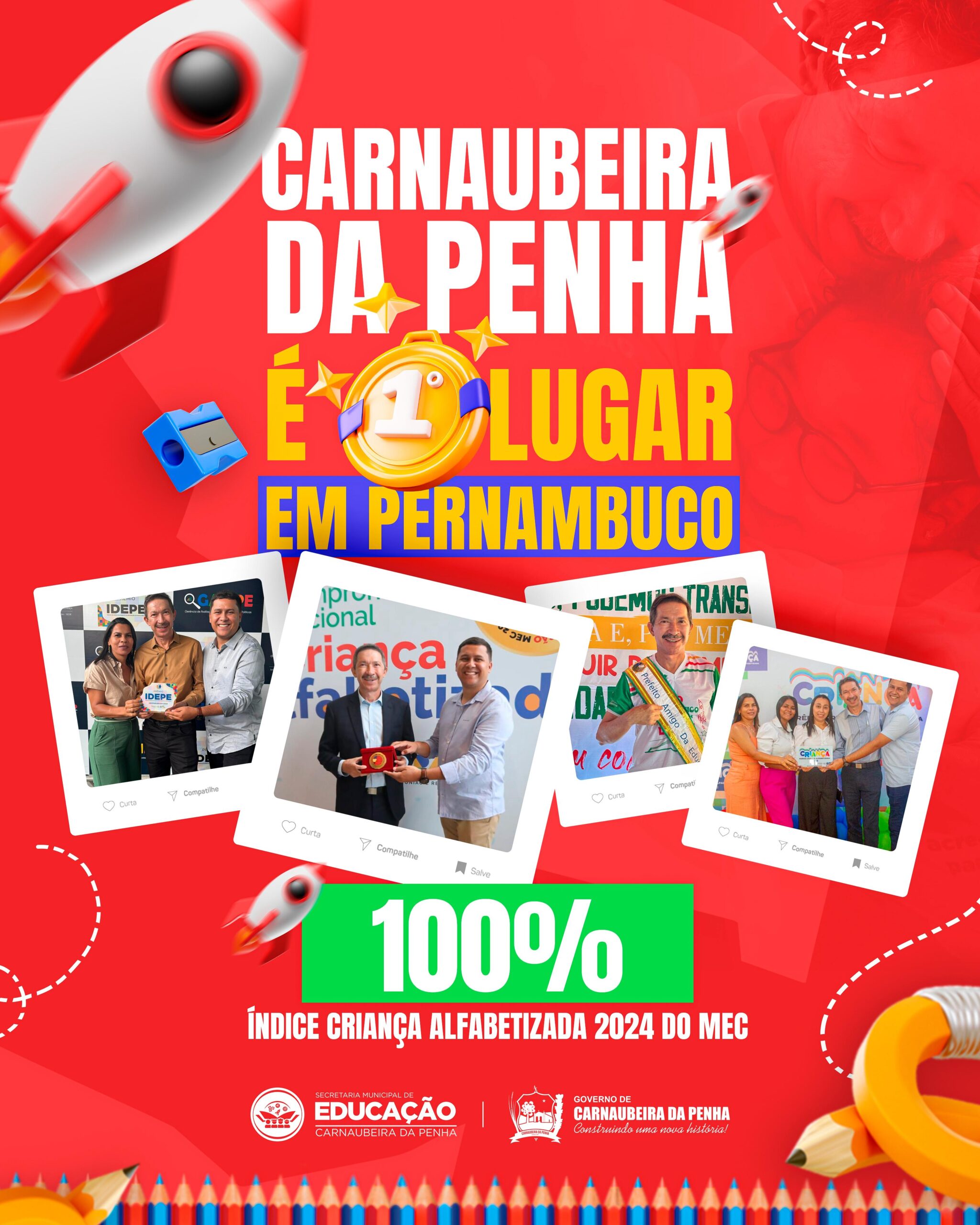 Carnaubeira da Penha é 1º lugar em Alfabetização em PE 1 Carnaubeira da Penha