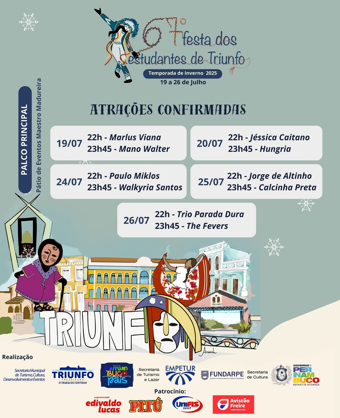 Triunfo divulga 67ª Festa dos Estudantes
