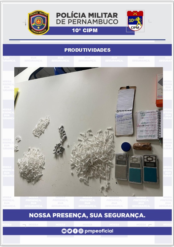 PM apreende mais de 700 pinos de cocaína 1 Foto: Divulgação/PMPE