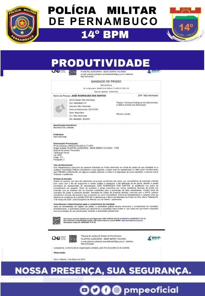 Foragido suspeito de homicídio é preso neste domingo em ST