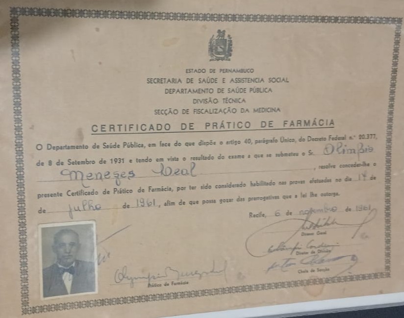 A brilhante trajetória do farmacêutico Olímpio Menezes em Serra Talhada 1 A brilhante trajetória do farmacêutico Olímpio Menezes em Serra Talhada