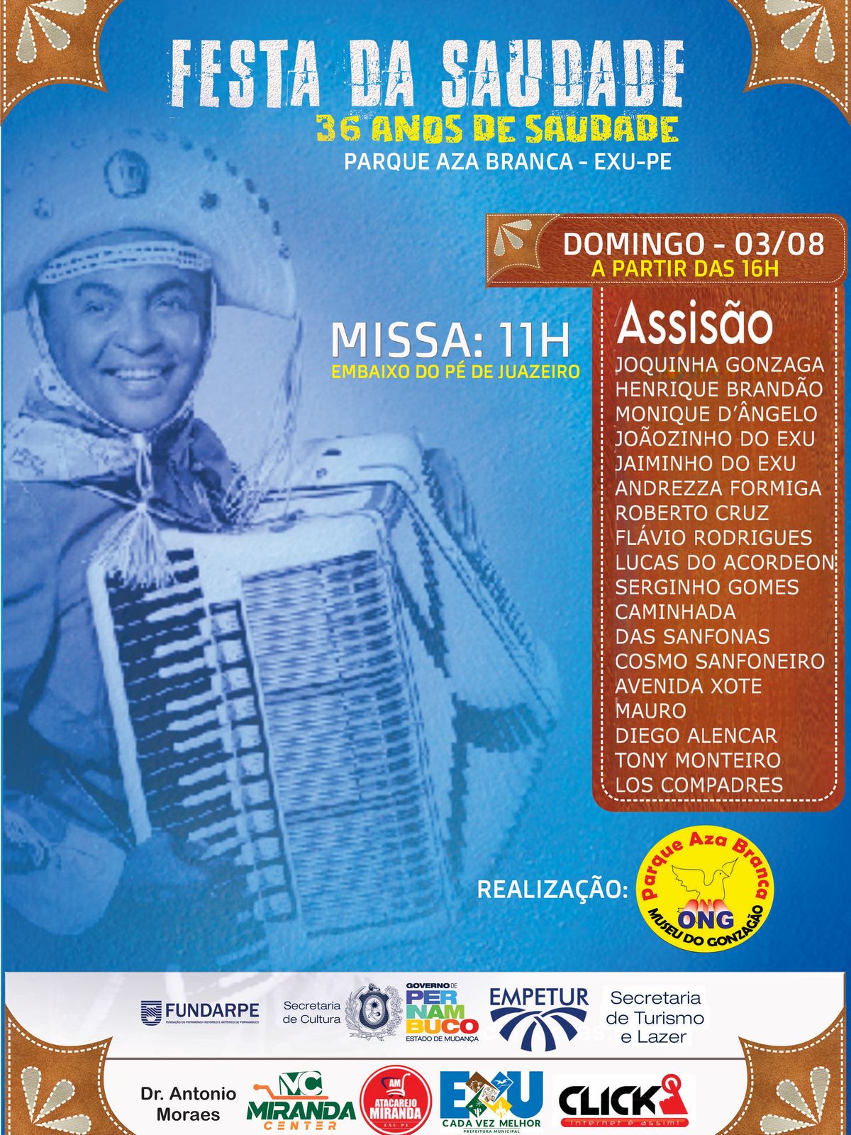 Serra-talhadenses Assisão e Henrique Brandão presentes na Festa da Saudade