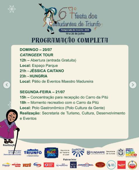 67º Festa dos Estudantes faz de Triunfo a capital do lazer em PE