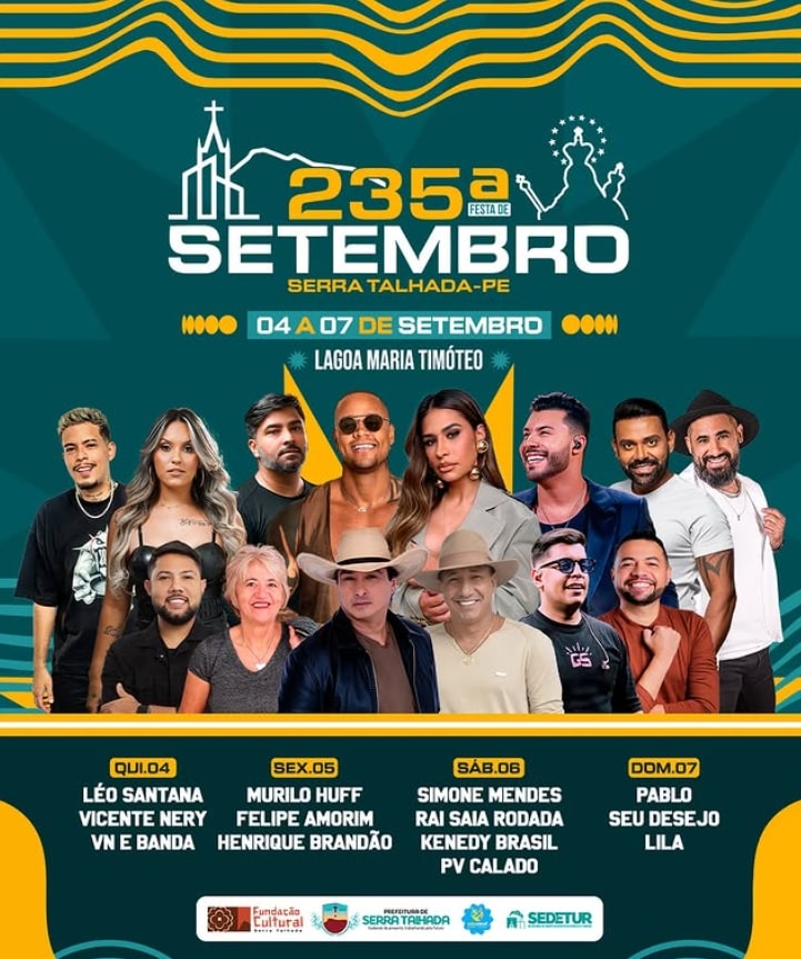 Confira a programação da 235ª Festa de Setembro 1 Foto: Divulgação