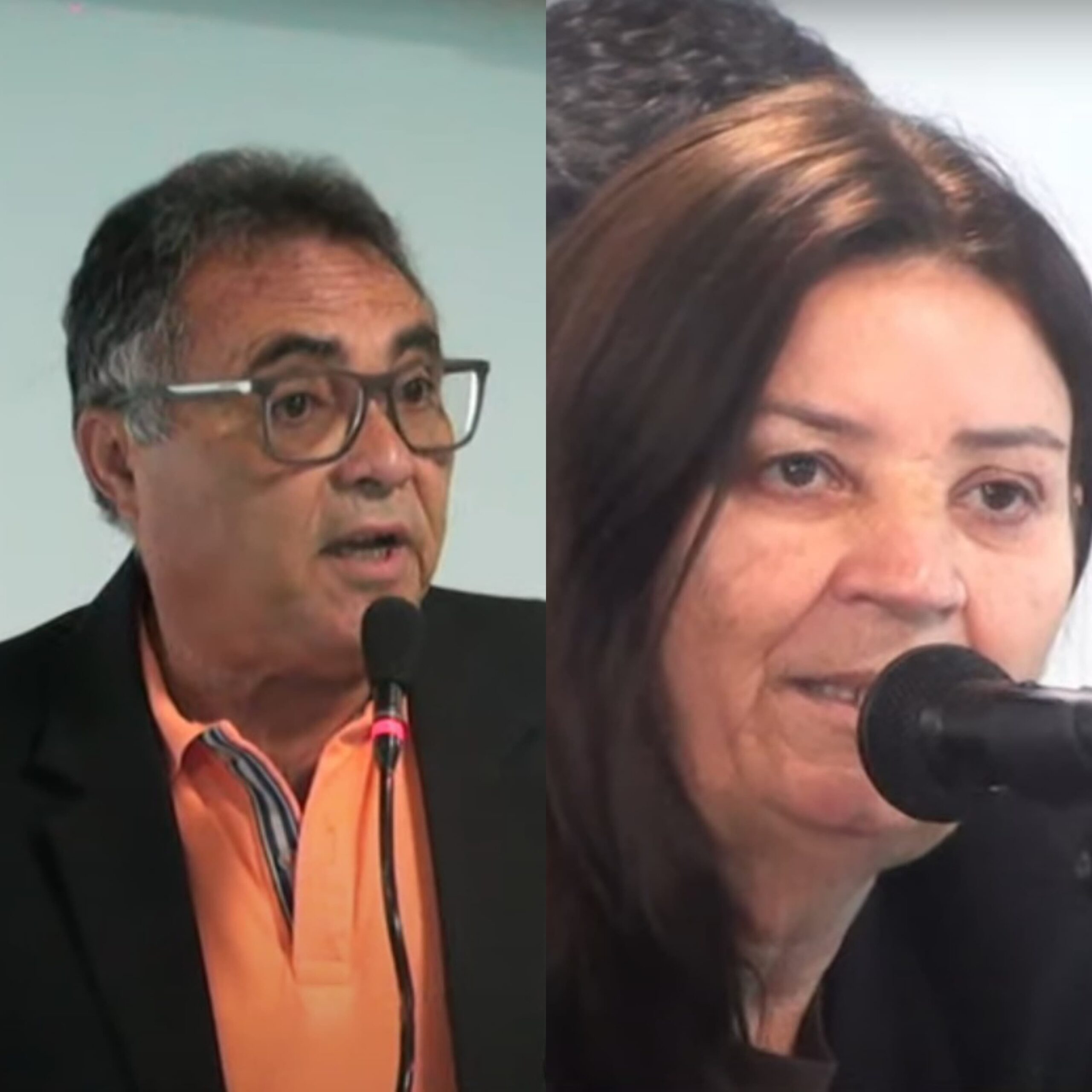 Alice diz que adversário traz notícia mentirosa e debate esquenta em ST 1 Antônio de Antenor e Alice Conrado durante sessão da CMST - Foto: Reprodução/Youtube CMST