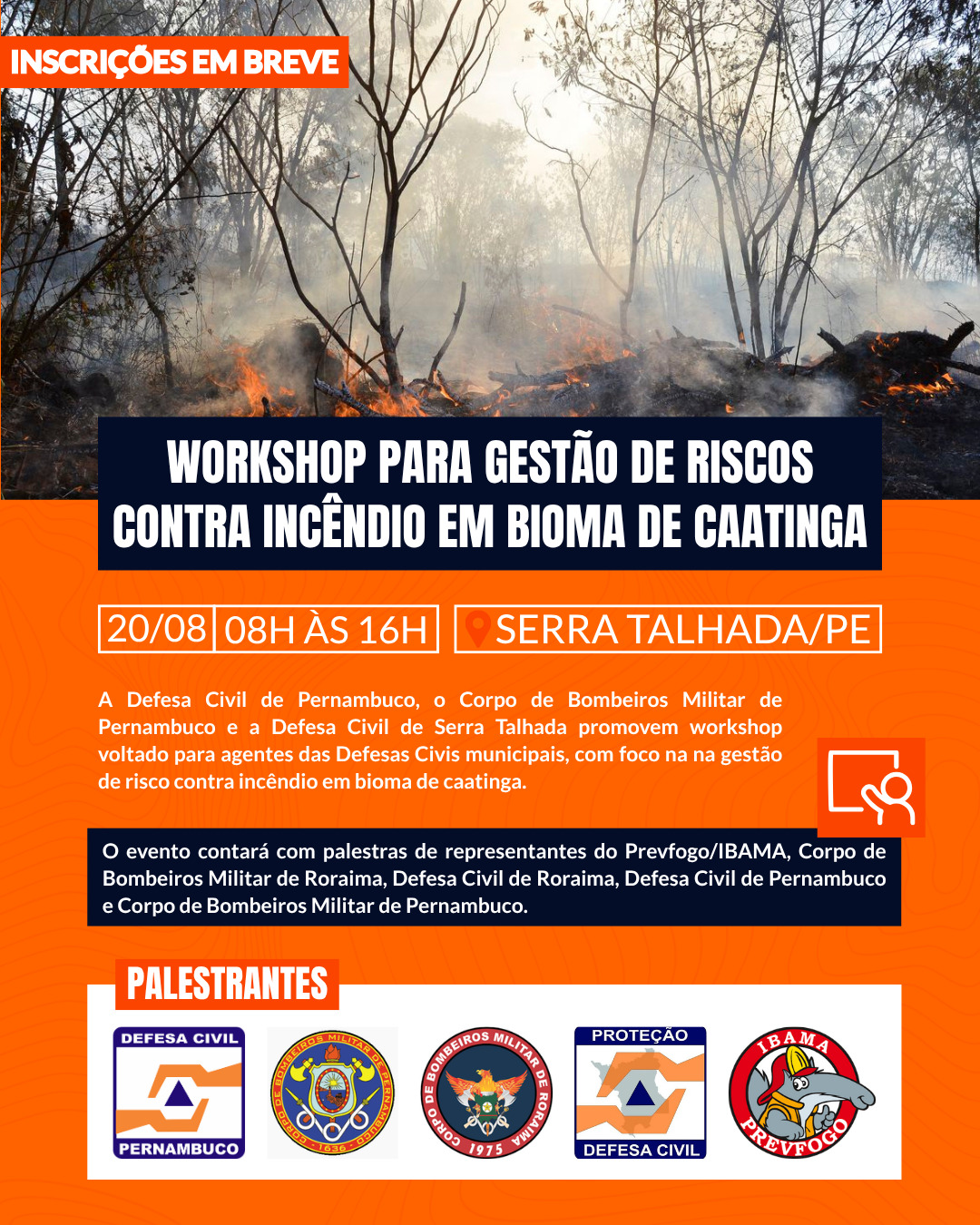 Serra Talhada vai realizar evento para gestão de incêndios na Caatinga