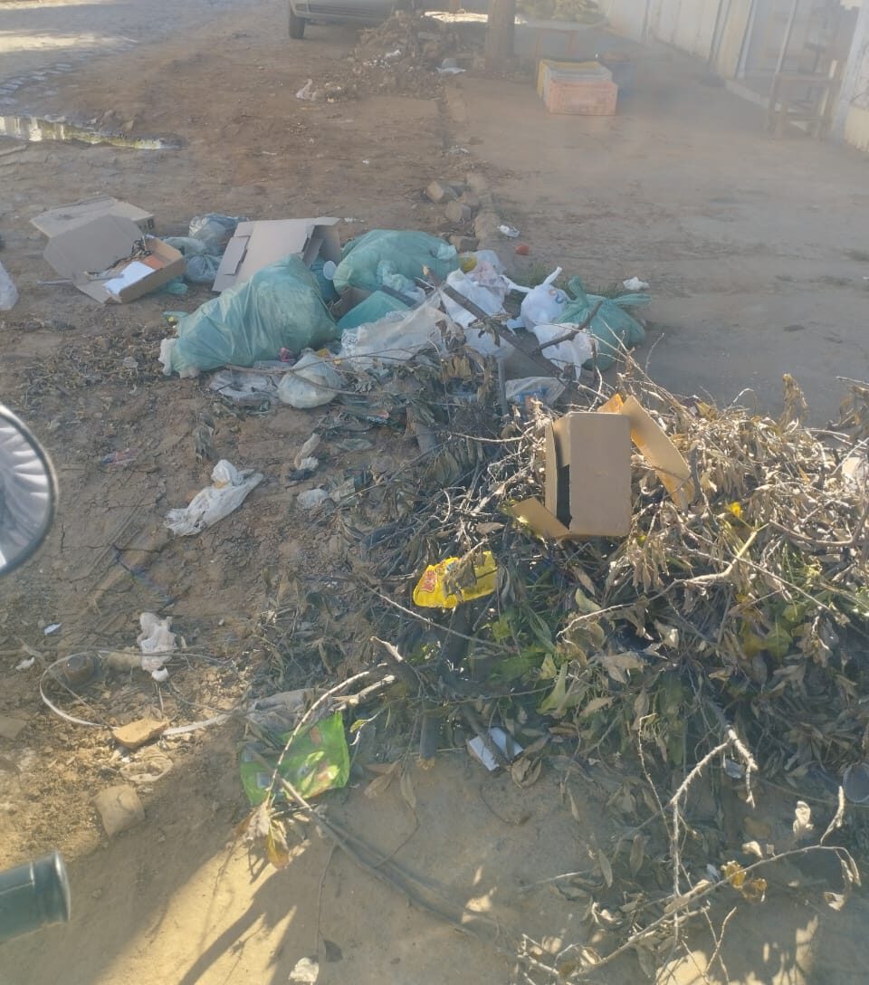 Moradores denunciam acúmulo de lixo em rua há duas semanas em ST