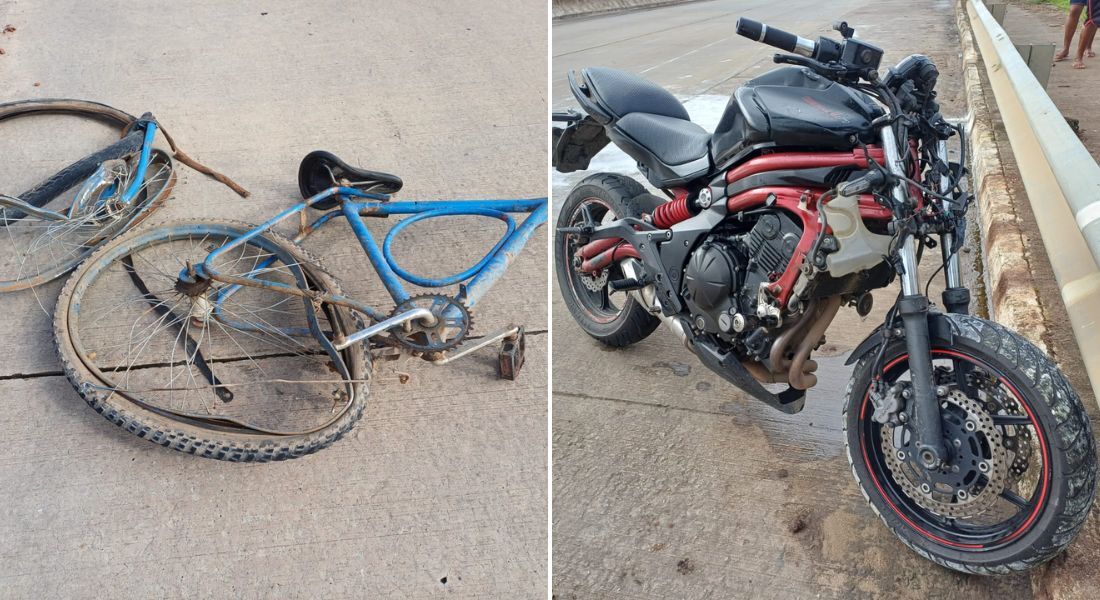 Motociclista e ciclista morrem após colisão na BR-408 1 Motociclista e ciclista morrem após colisão na BR-408 - Foto: PRF/Divulgação