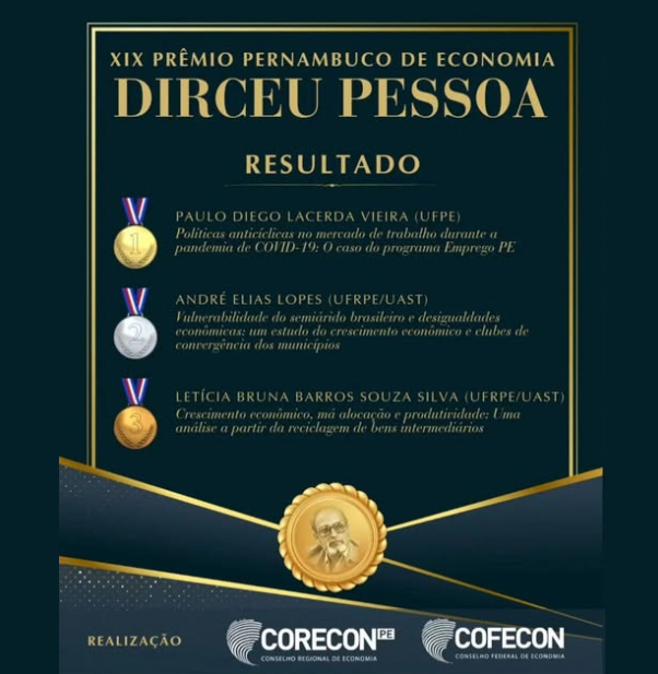 Estudantes da Uast-UFRPE vencem prêmio referência em economia