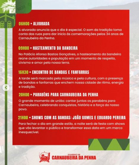 Carnaubeira da Penha celebra 34 anos de história, fé e tradição!