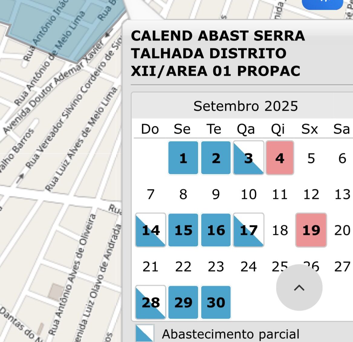 Moradores revoltados com o calendário de abastecimento d'água em ST
