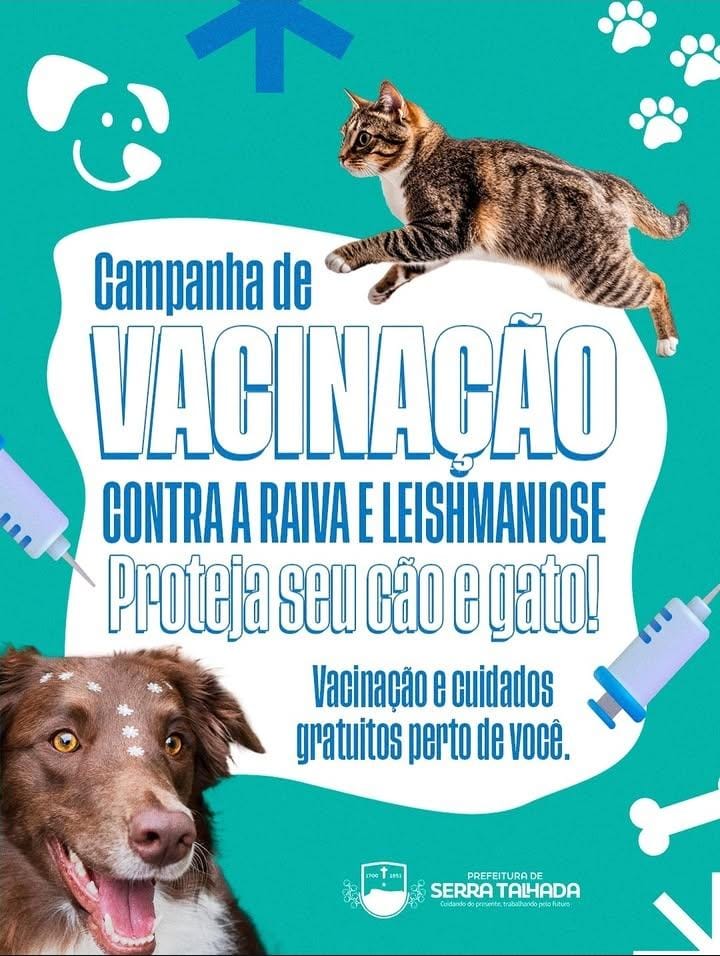 Prefeitura realiza campanha de vacinação de cães e gatos em ST