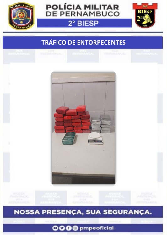 PM desmonta esquema de tráfico interestadual - Foto: Divulgação/PMPE