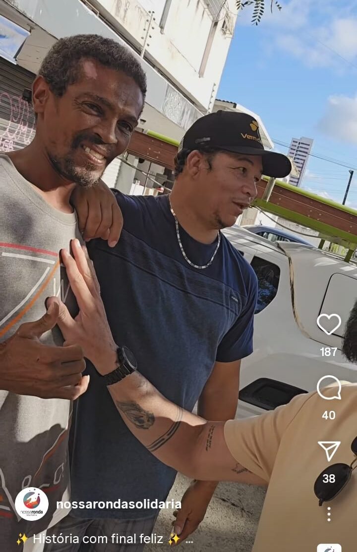 Serra-talhadense reencontra família após dormir nas ruas do Recife