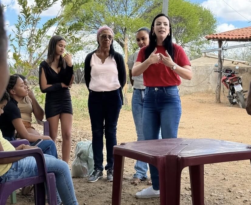 Ao lado de Breno, Márcia faz visitas a zona rural de ST no fim de semana