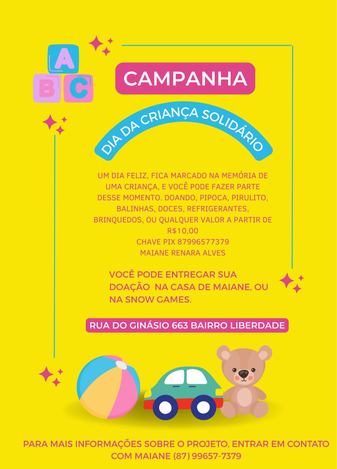 Dia das Crianças solidário busca doações para atender mais de 300 crianças 1 Dia das Crianças solidário busca doações para atender mais de 300 crianças