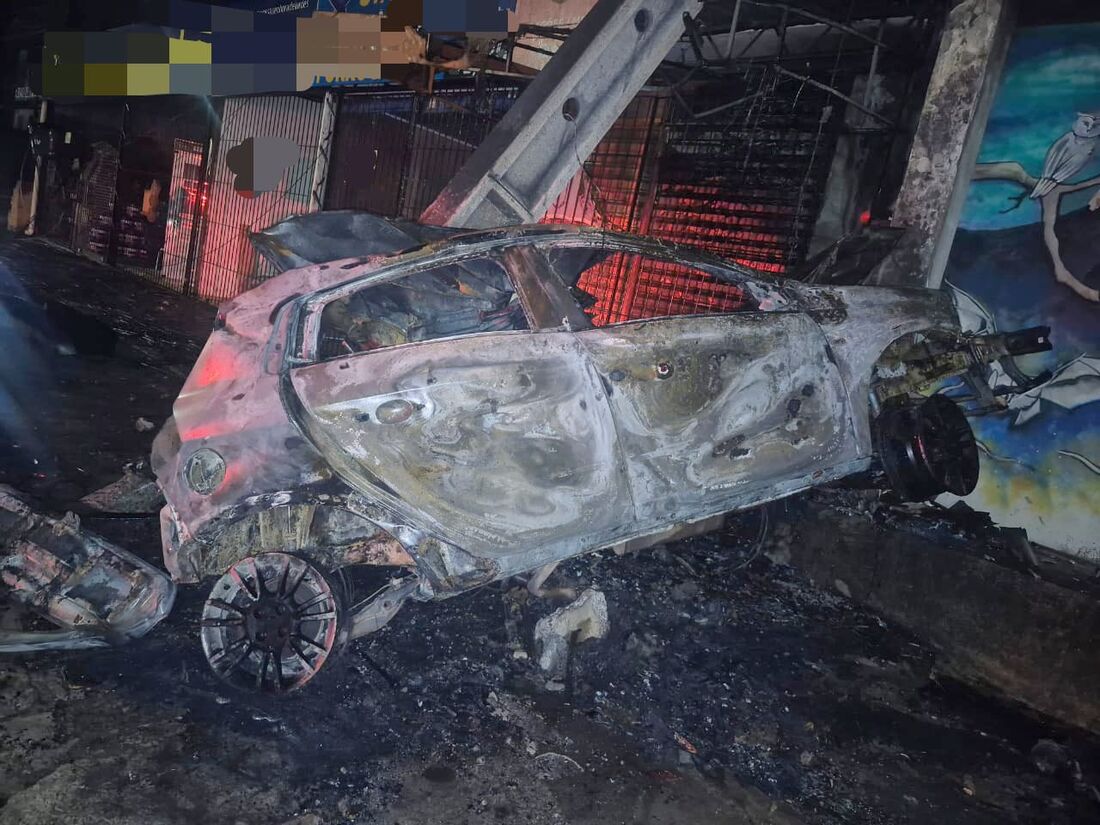 Motorista perde o controle e colide com poste na BR-101 - Foto: Divulgação/PRF