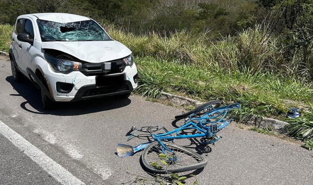 Ciclista de 69 anos morre atropelado ao cruzar BR-232 1 Ciclista de 69 anos morre atropelado ao cruzar BR-232 - Foto: PRF/Divulgação