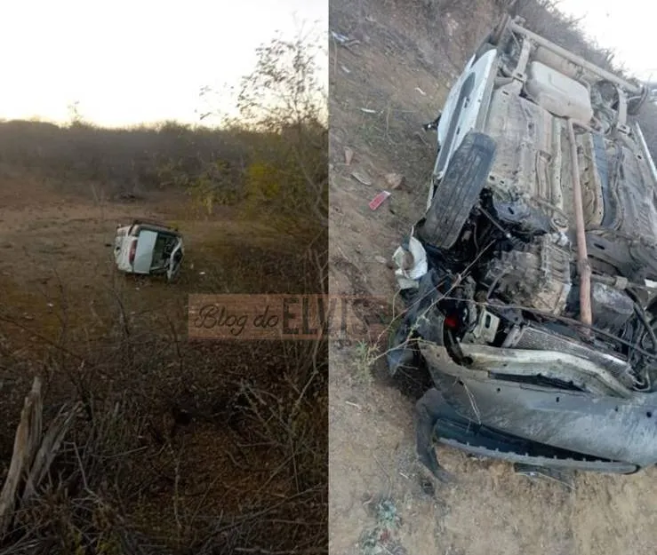 Ambulância capota durante socorro e deixa 3 feridos
