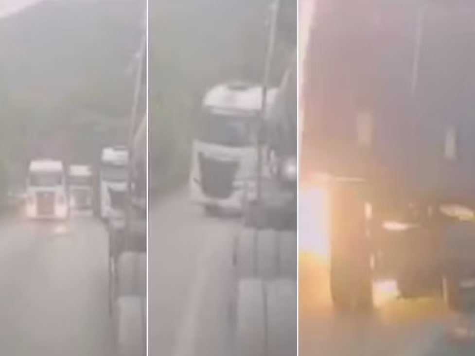 Vídeo: câmera registra choque entre carretas que causou incêndio e matou dois motoristas - Foto: Reprodução