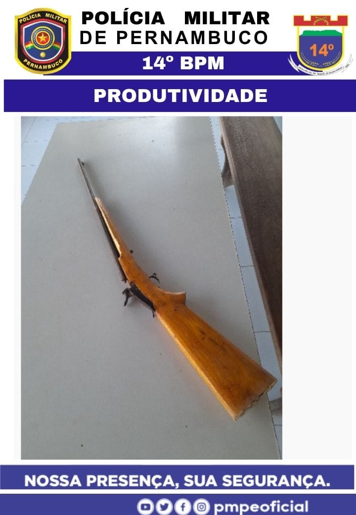 Homem ameaça família com espingarda