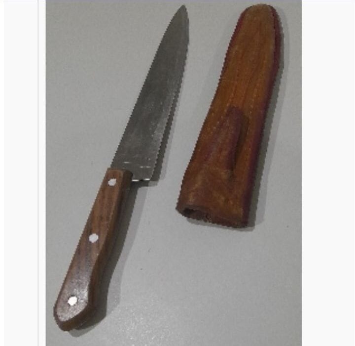 Arma branca apreendida durante briga de família