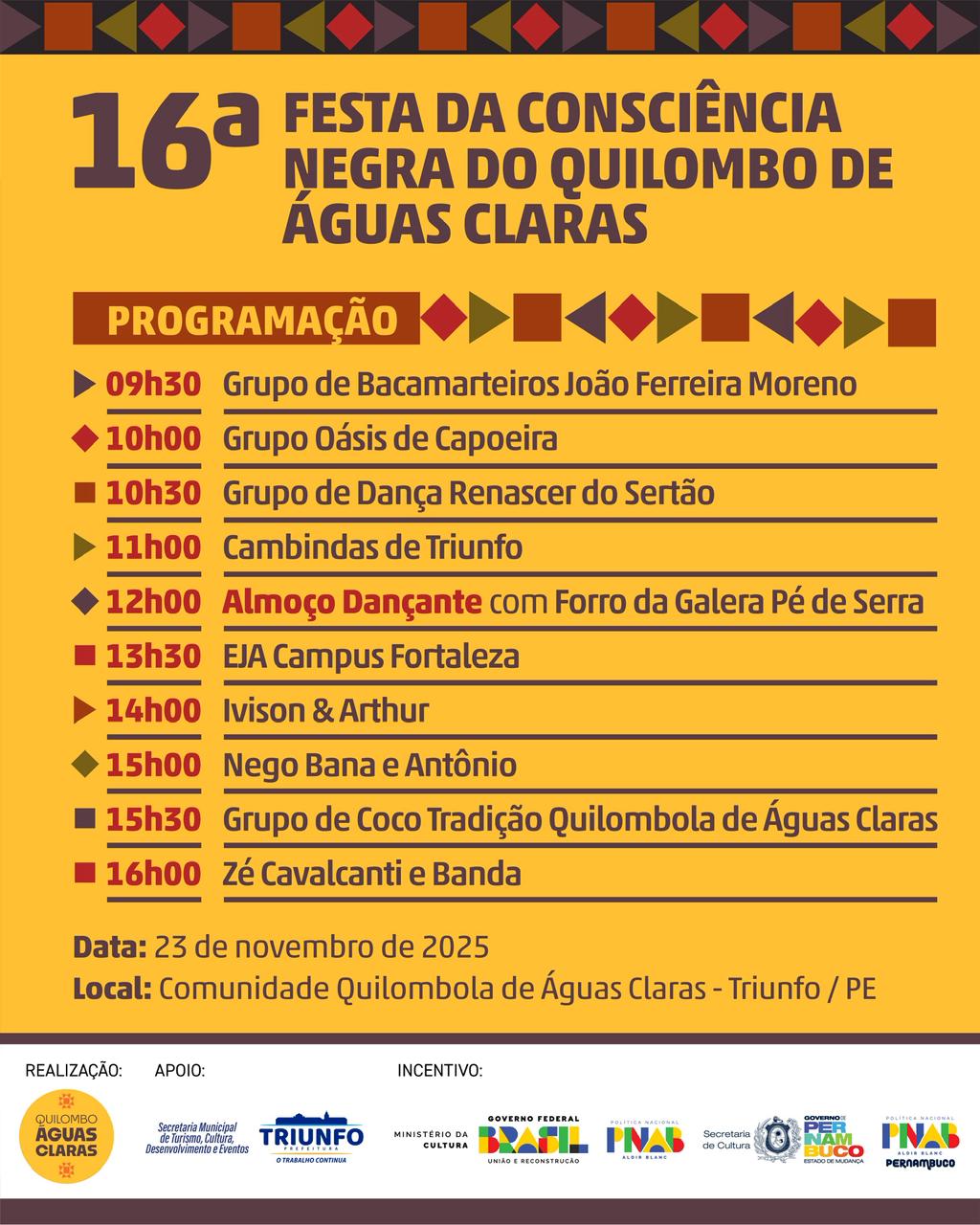 Águas Claras celebra a 16ª Festa da Consciência Negra
