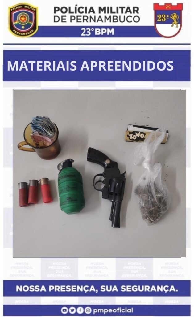 Homem com granada é morto à tiros após enfrentar a Polícia Militar