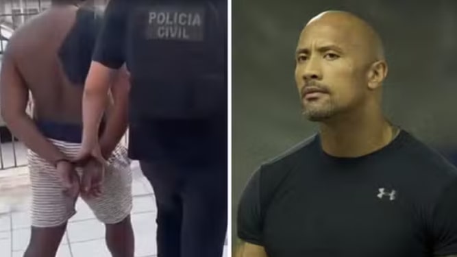Homem é preso por aplicar golpe se passando pelo ator The Rock 1 Homem é preso por aplicar golpe se passando pelo ator The Rock - Foto: Reprodução