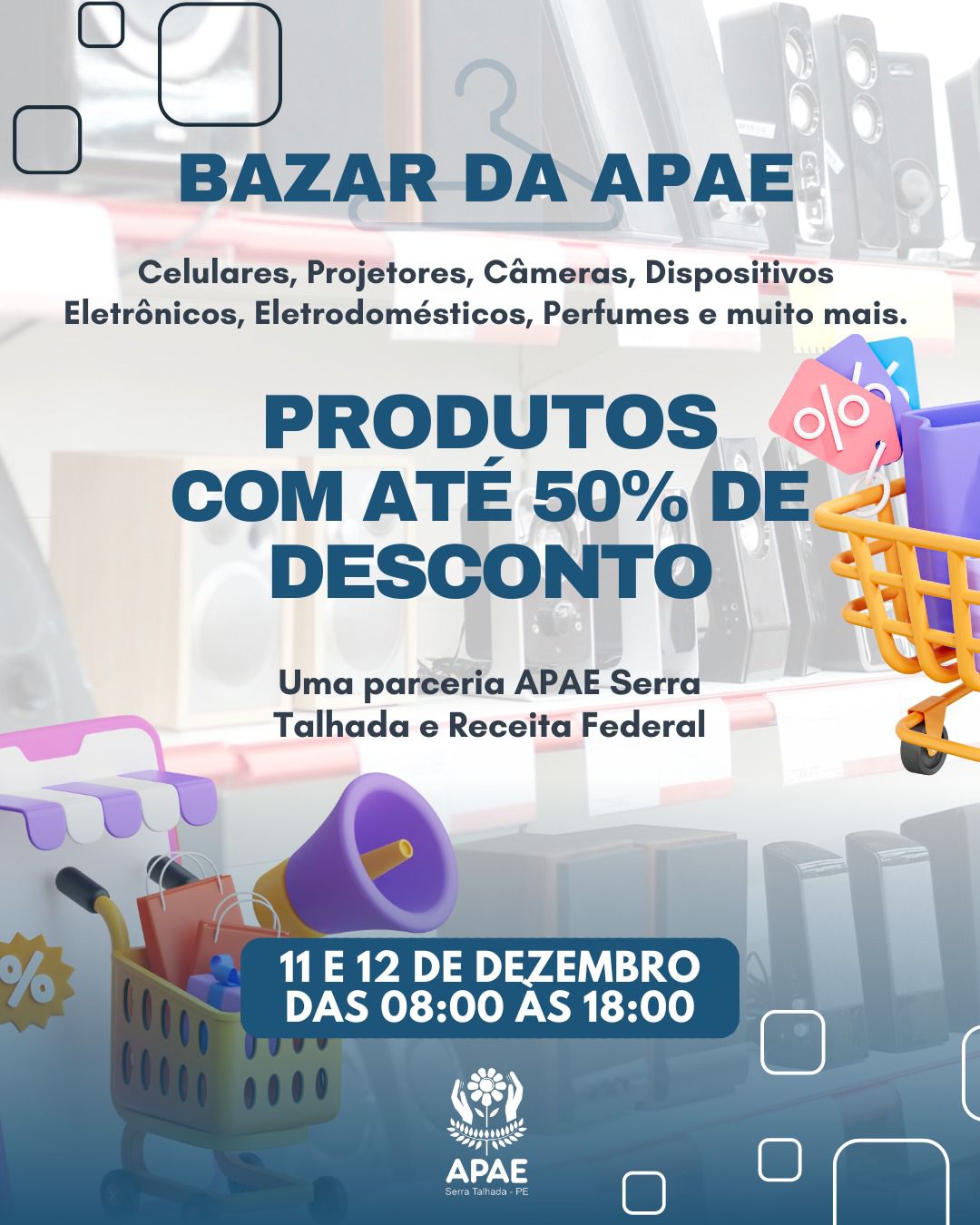 Bazar da APAE Serra Talhada acontece em parceria com a Receita e Polícia Federal