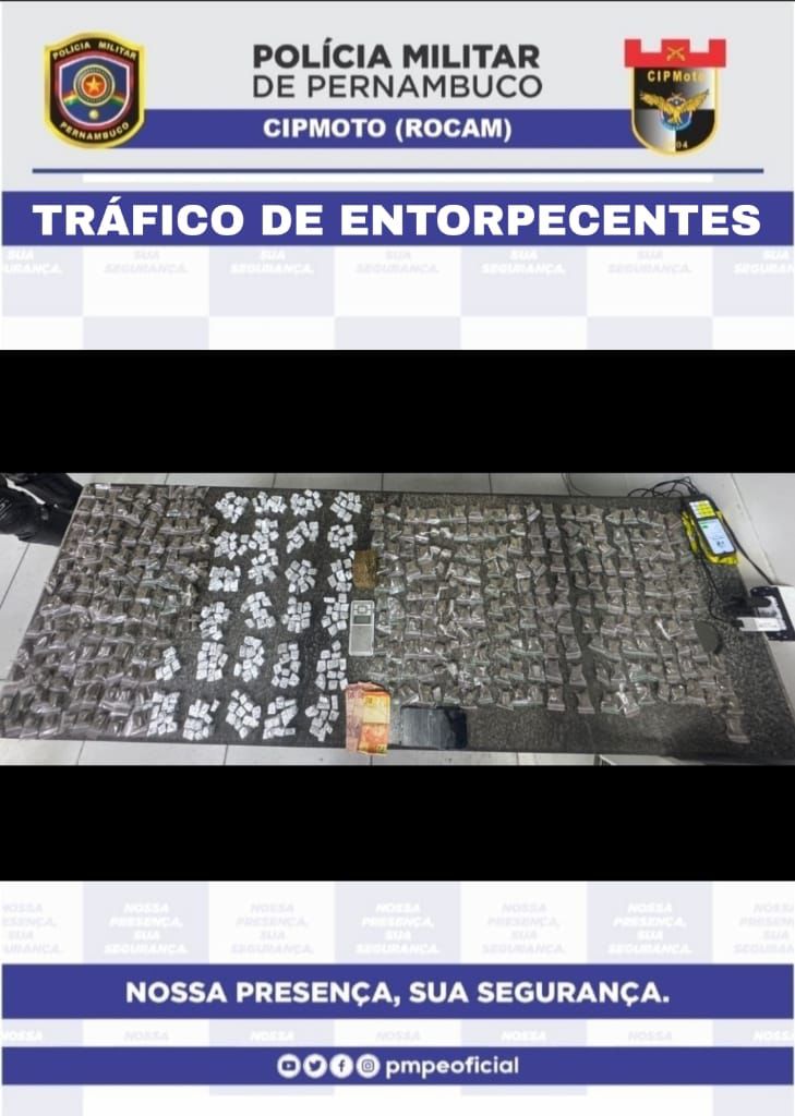 PM prende homem com 587 bigs de maconha no Recife