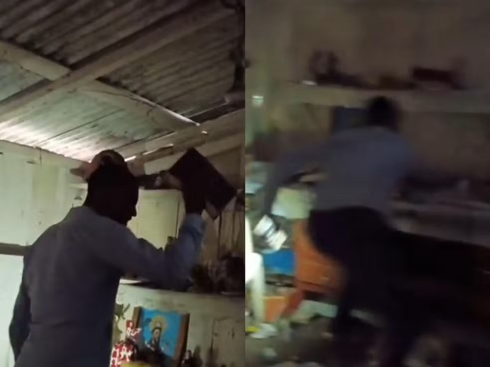 Pastor invade centro de umbanda e destrói objetos sagrados