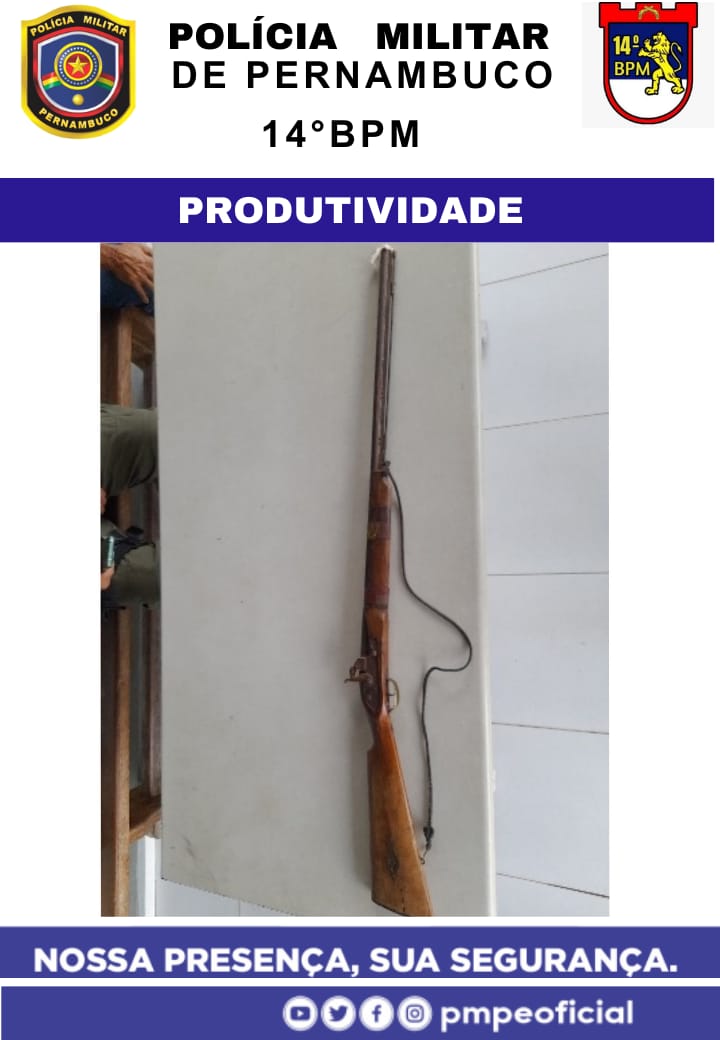 PM apreende espingarda artesanal na zona rural 1 Polícia apreende espingarda