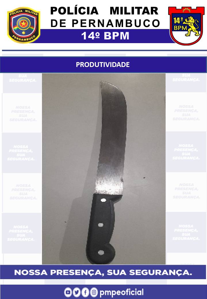 Polícia prende suspeito de furto com facão de 16 polegadas em ST 1 polícia prende suspeito com facão