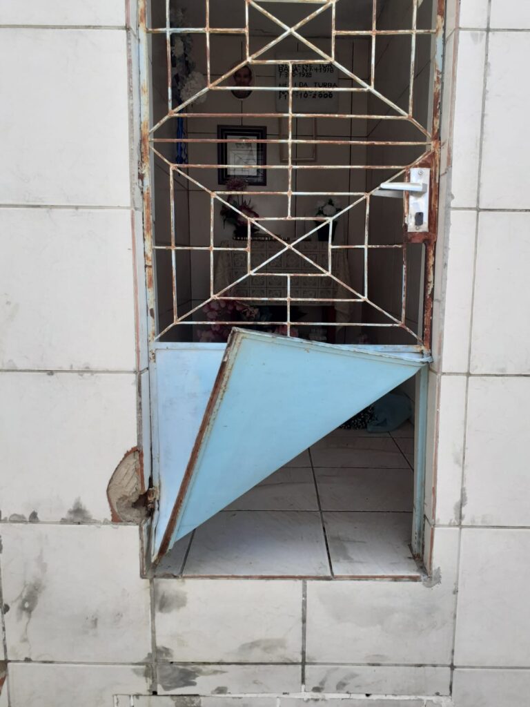 Túmulo de vice-prefeito de ST é vandalizado; família faz cobranças