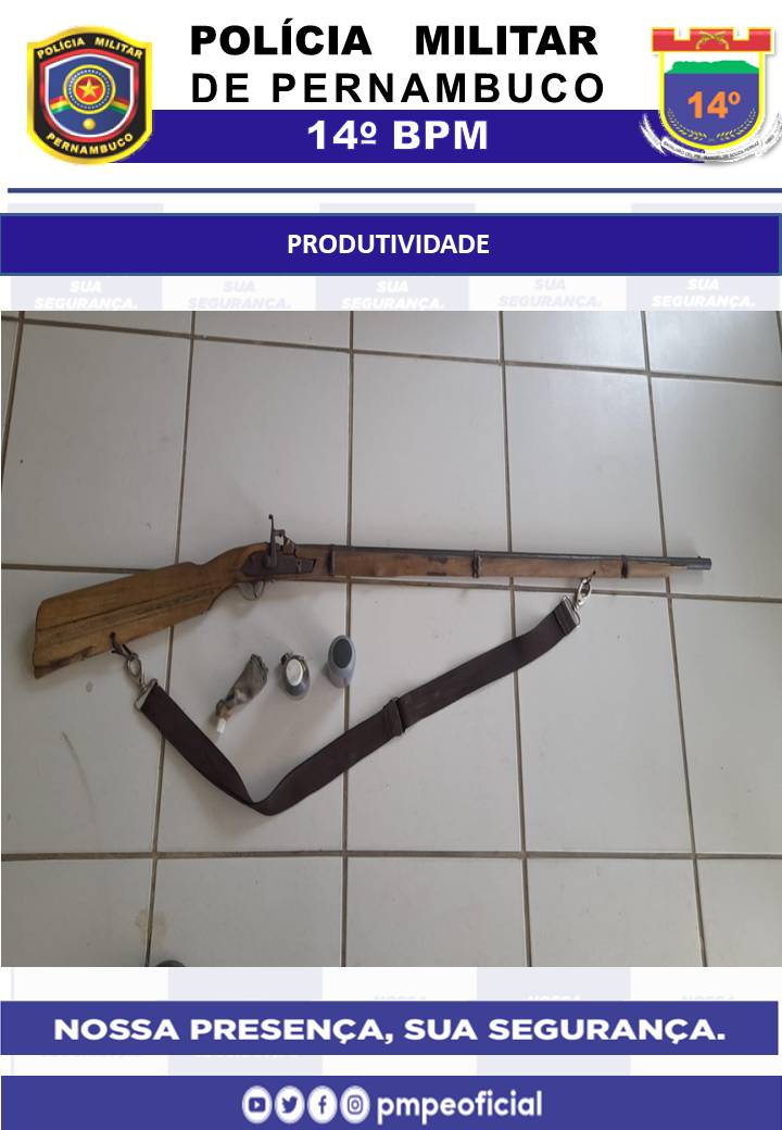 PM apreende espingarda após fuga em São José do Belmonte