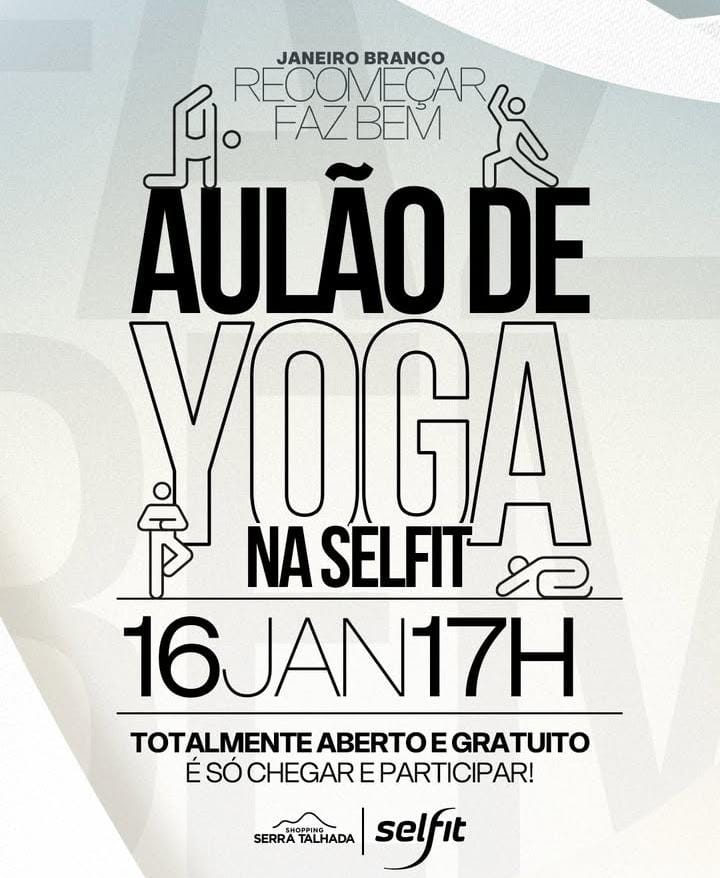 Selfit e Shopping ST promovem aulão de yoga gratuito nesta 6ª