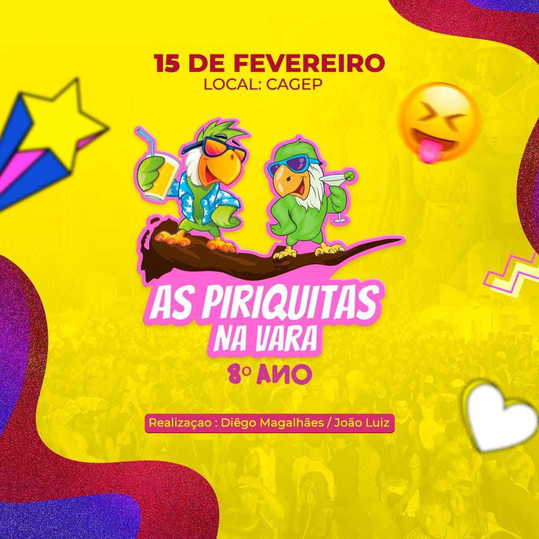 Bloco As Piriquitas na Vara anuncia data da 8ª edição em Serra Talhada