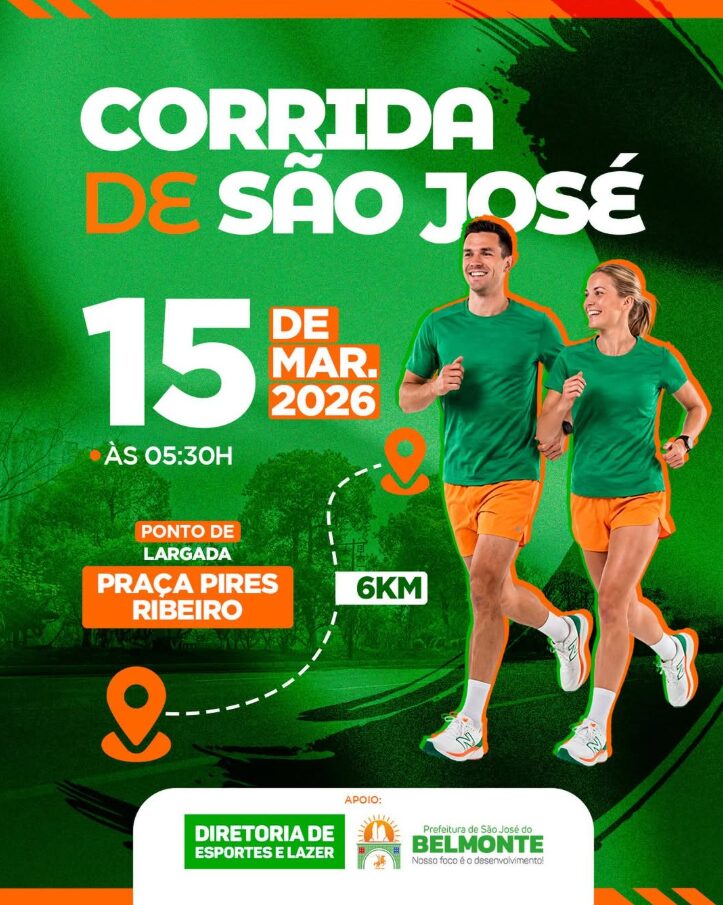 Corrida de São José será realizada neste domingo