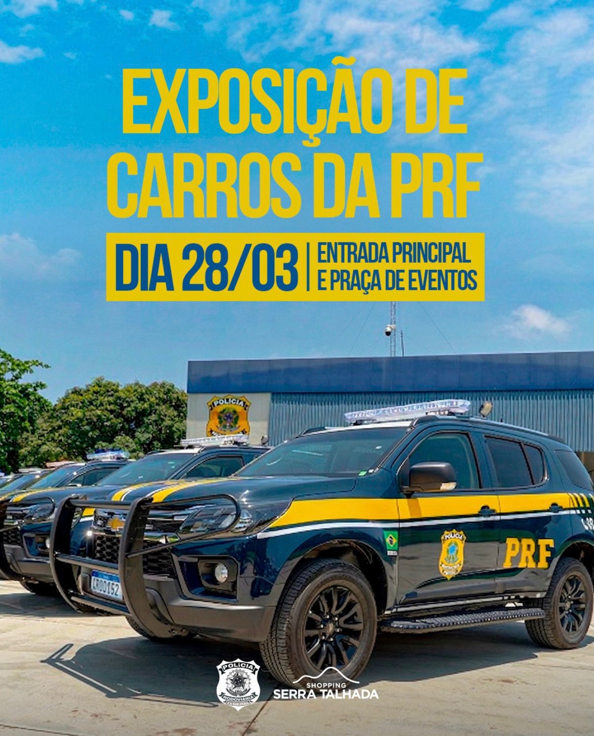 Shopping Serra Talhada realiza exposição de veículos da PRF